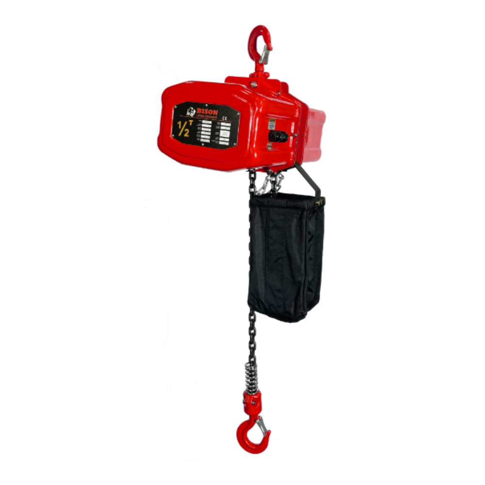 Bison 0.5Ton Electric Chain Hoist- Hook Mount, 115v/230v Single Phase 60hz