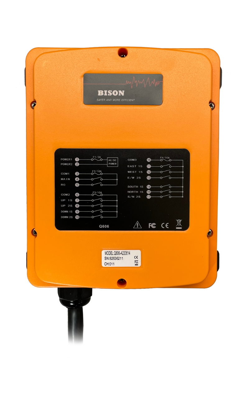 Bison Wireless Radio Remote Control - Hoist, Trolley & Bridge, 24v-264v, Dual Speed